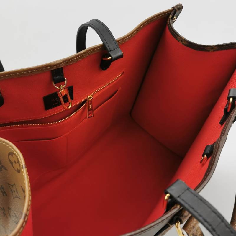 Louis Vuitton(LV)Onthego大號牛皮GaintMonogram托特包單肩包晶片款-6