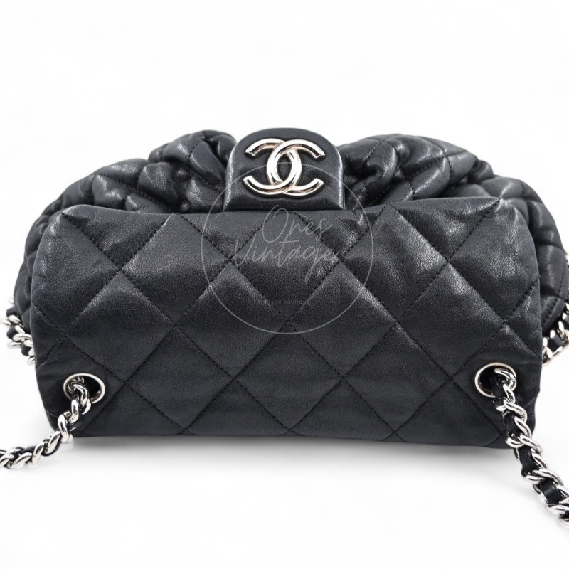 [Pre-owned] Chanel Black Caviar Chain Around Shoulder Bag-4