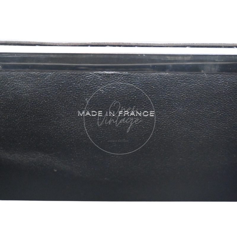 [Pre-owned] Chanel Vintage Black Patent Vanity Box Handbag-25