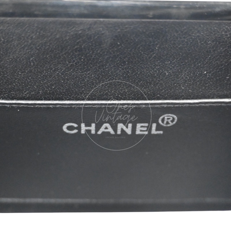 [Pre-owned] Chanel Vintage Black Patent Vanity Box Handbag-27