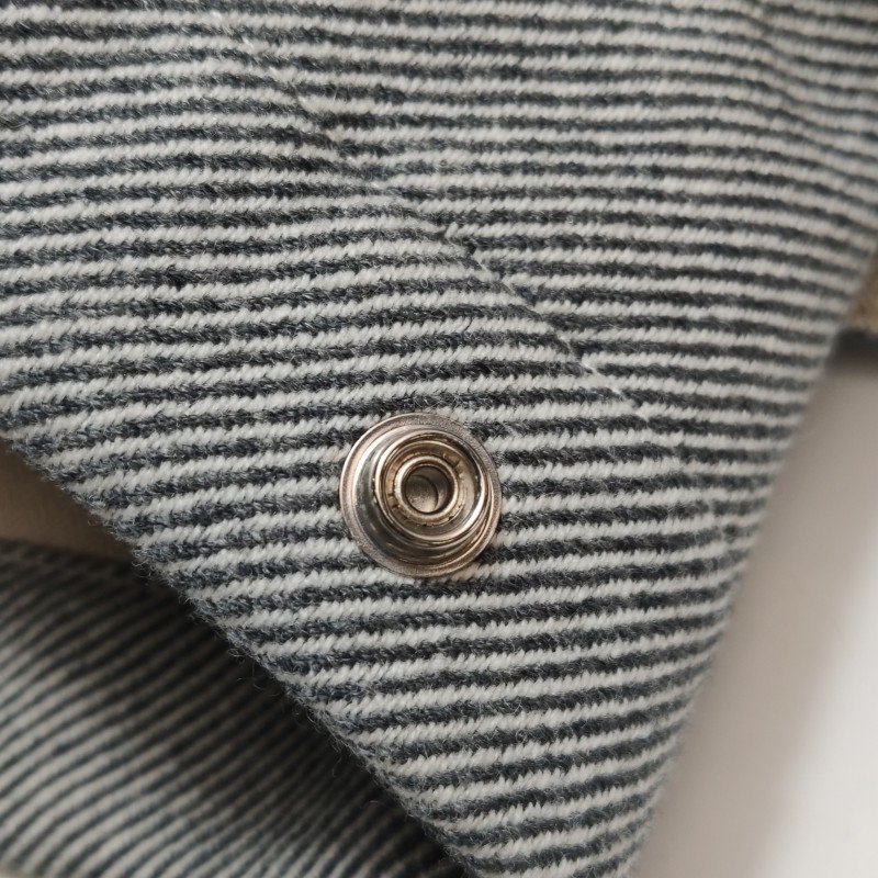 Hermes AnimauxNattes單肩包帆布銀扣灰色米白色 9.8新-10