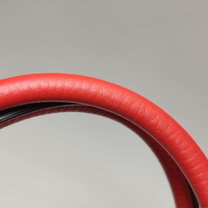 Hermes Bolide保齡球包35弧線造型手提包單肩包Clemence(TC)牛皮銀扣S5番茄紅X刻-17