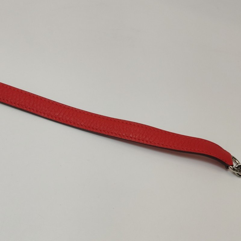 Hermes Bolide保齡球包35弧線造型手提包單肩包Clemence(TC)牛皮銀扣S5番茄紅X刻-18