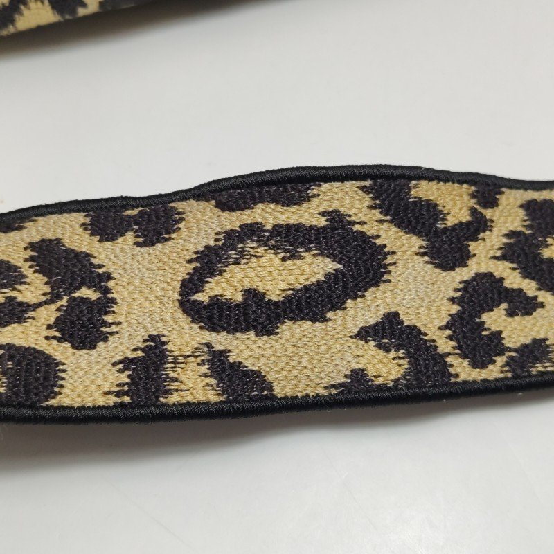 Dior Lady Dior戴妃包中號帆布拼色字母Logo吊飾斜挎包單肩包-16