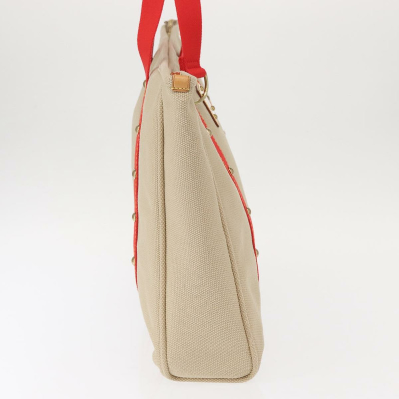 【日本直送】路易威登 Antigua Cabas GM 手提包 帆布 米色 紅色 M40032 LV Auth am10165V-3