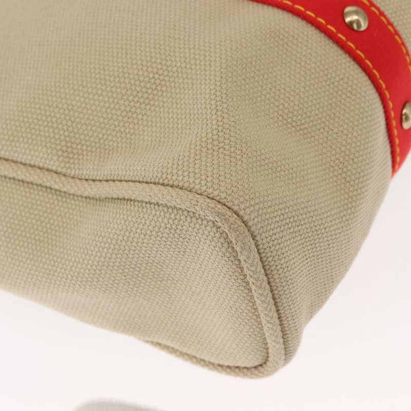 【日本直送】路易威登 Antigua Cabas GM 手提包 帆布 米色 紅色 M40032 LV Auth am10165V-15
