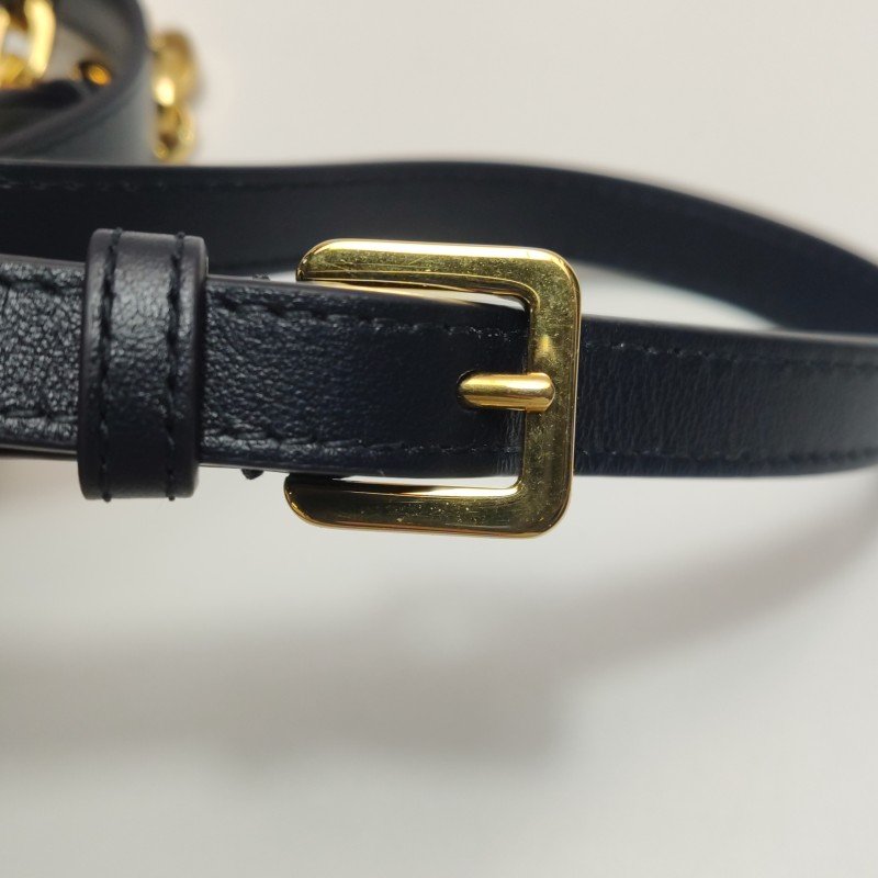 Dior C'est Dior小號牛皮拼色金屬鎖扣斜挎包單肩包-12