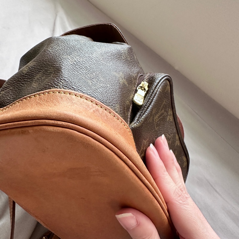 LV老花雙肩包vintage中古經典款 中號-14