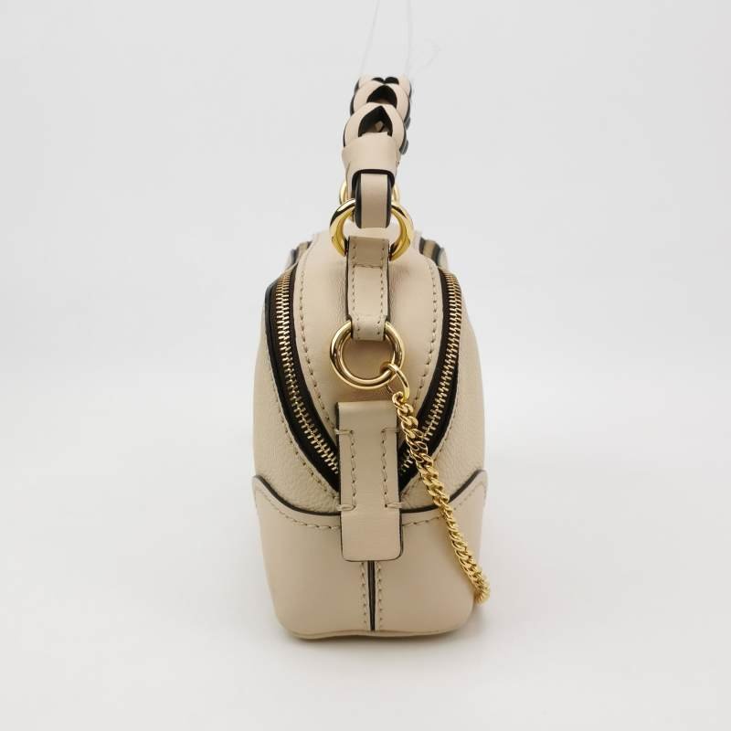 Chloe Daria迷你牛皮純色字母Logo拉鏈斜挎包單肩包-2
