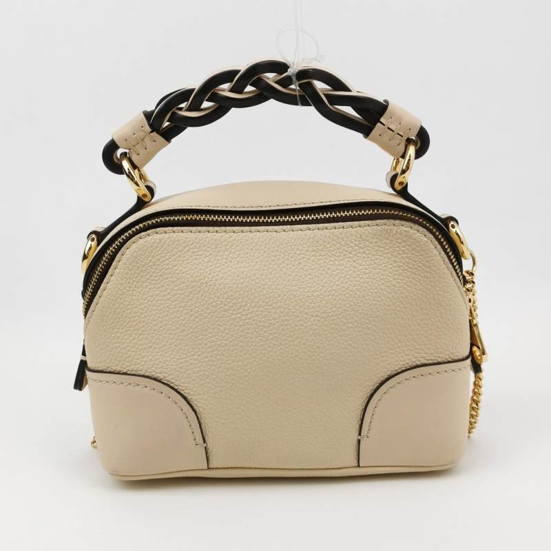 Chloe Daria迷你牛皮純色字母Logo拉鏈斜挎包單肩包-4