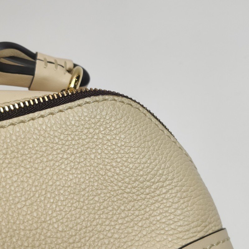 Chloe Daria迷你牛皮純色字母Logo拉鏈斜挎包單肩包-9