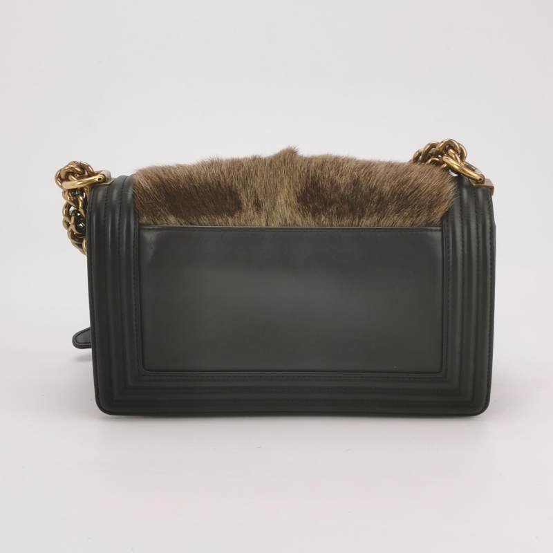 Chanel Leboy季節限定款中號牛皮拼色方形雙C鎖扣單肩包-4