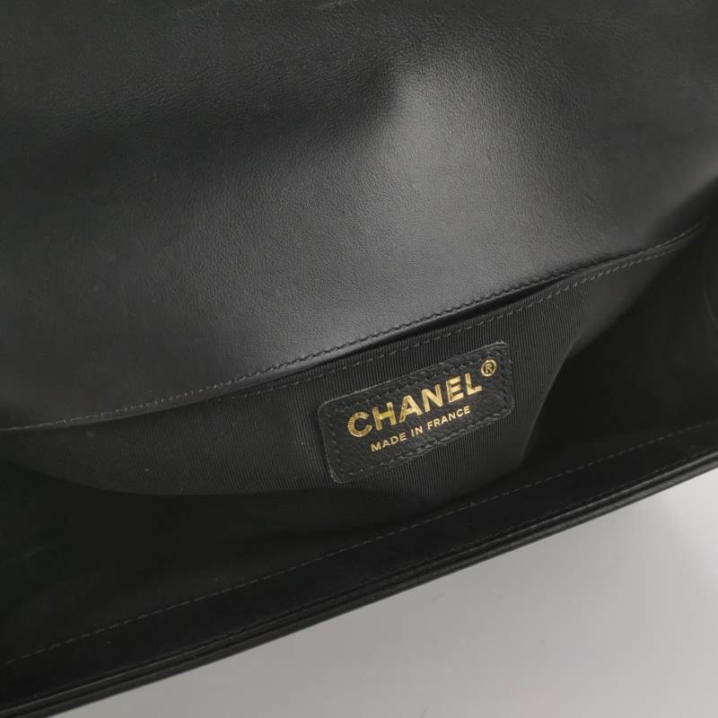 Chanel Leboy季節限定款中號牛皮拼色方形雙C鎖扣單肩包-7