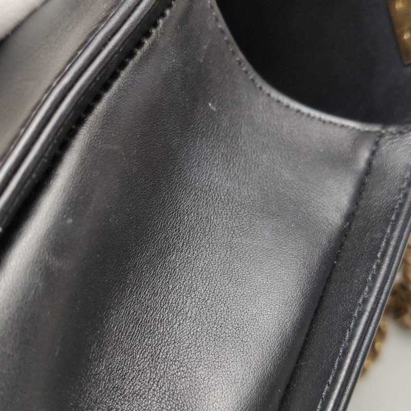 Chanel Leboy季節限定款中號牛皮拼色方形雙C鎖扣單肩包-22