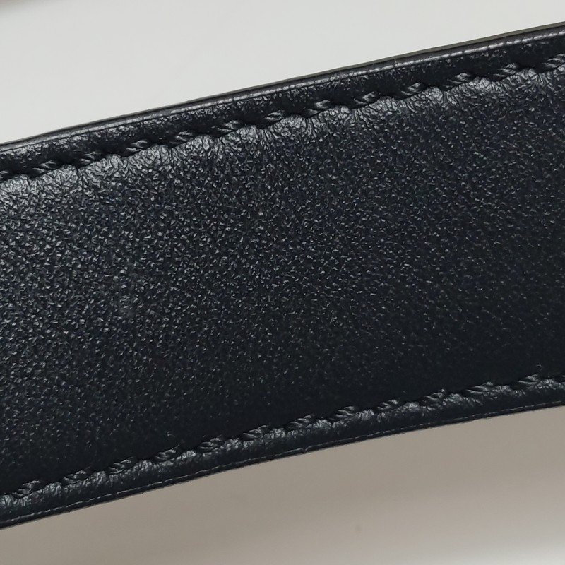 Fendi Baguette法棍包牛皮帆布拼色雙F搭扣斜挎包單肩包-12