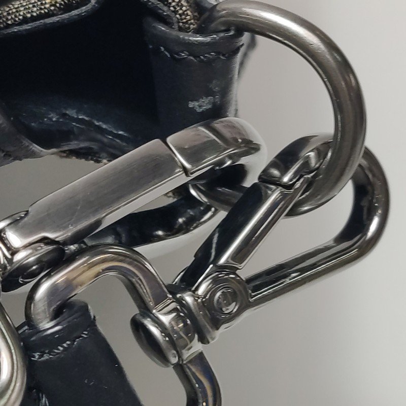 Fendi Baguette法棍包牛皮帆布拼色雙F搭扣斜挎包單肩包-13