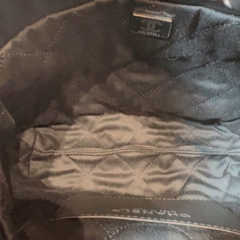 Chanel 22bag mini 黑銀羊皮-10