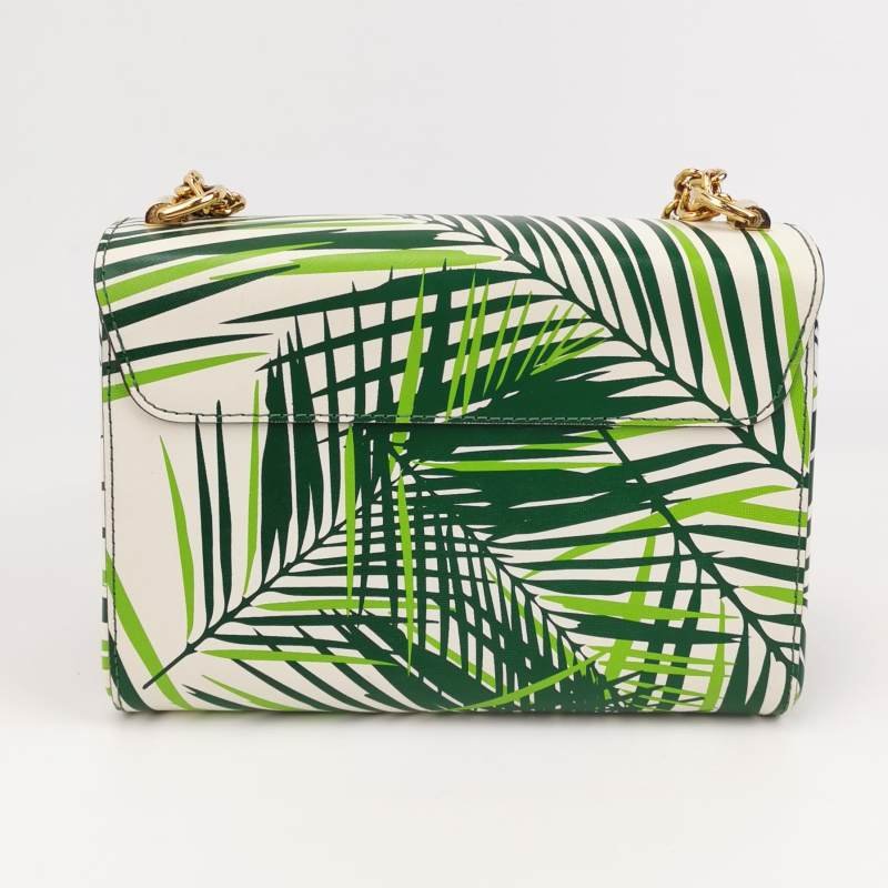 Louis Vuitton(LV)Twist中號牛皮植物印花LV旋轉鎖扣單肩包-4