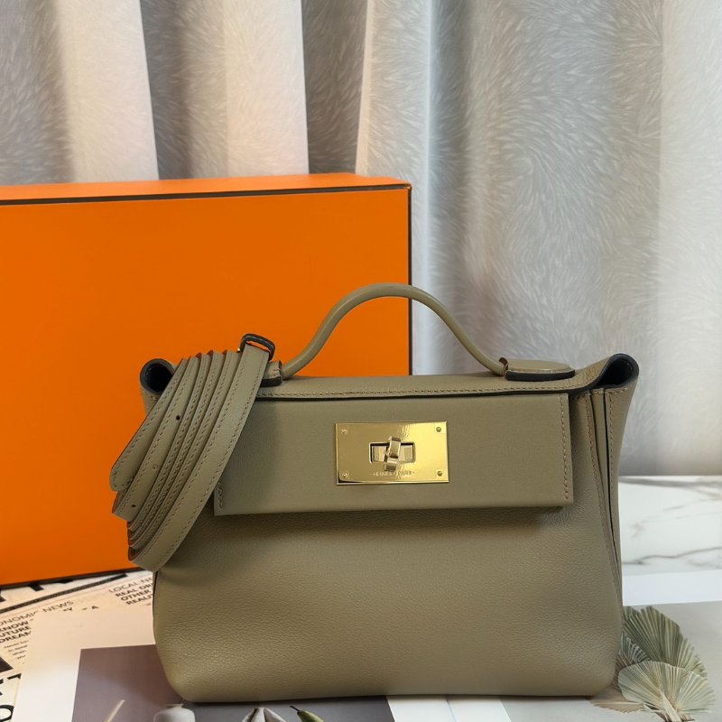 HERMES Mini 24/24 - 馬爾法米拚霧霾灰香檳金 W-0