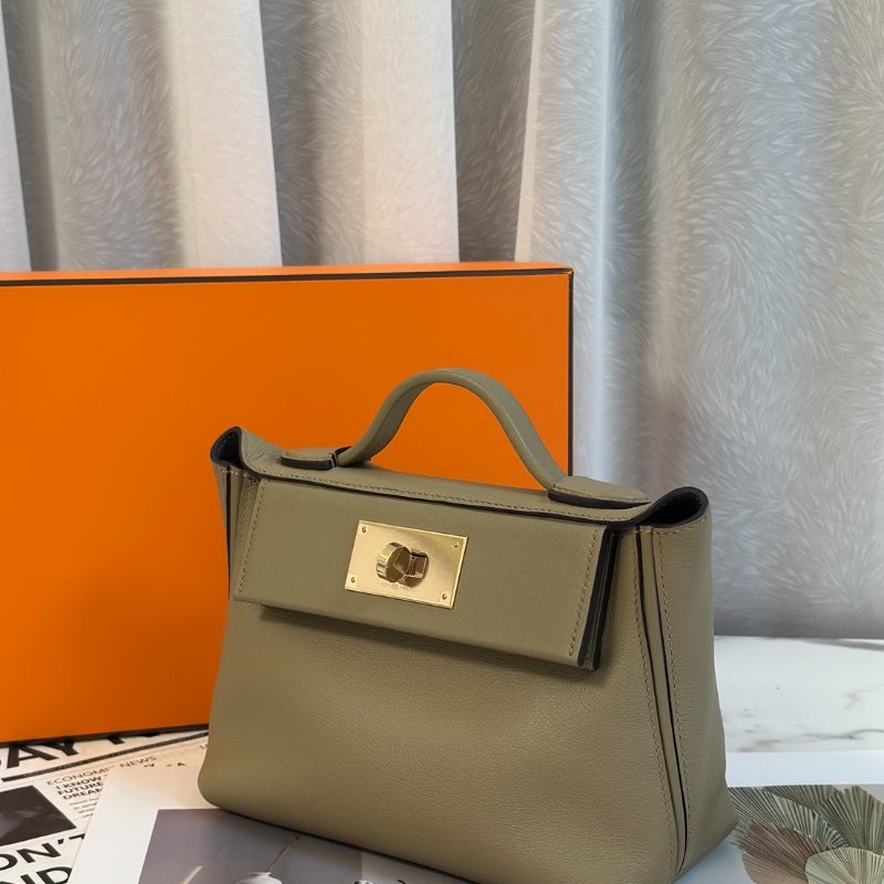 HERMES Mini 24/24 - 馬爾法米拚霧霾灰香檳金 W-3