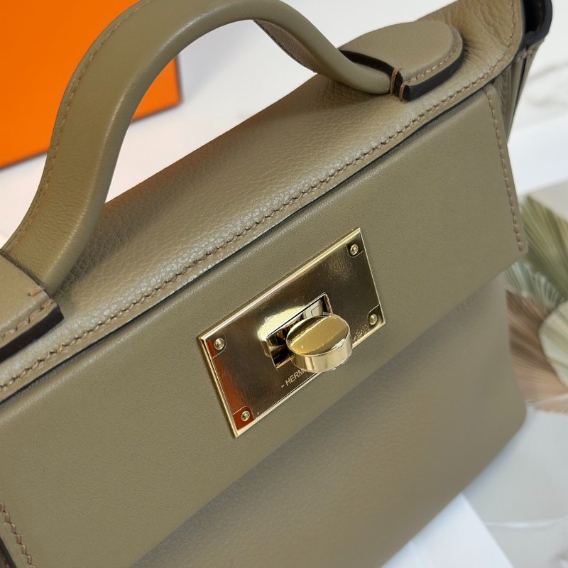 HERMES Mini 24/24 - 馬爾法米拚霧霾灰香檳金 W-7