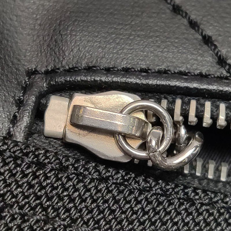 Chanel羊皮帆布塗層帆布純色菱格絎縫雙C Logo子母包單肩包-9