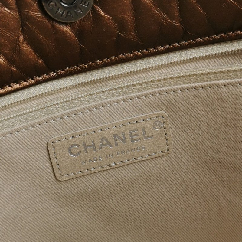 Chanel 2.55 Bag油蠟皮純色菱格絎縫矩形旋扣單肩包-7