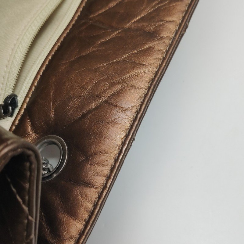 Chanel 2.55 Bag油蠟皮純色菱格絎縫矩形旋扣單肩包-10