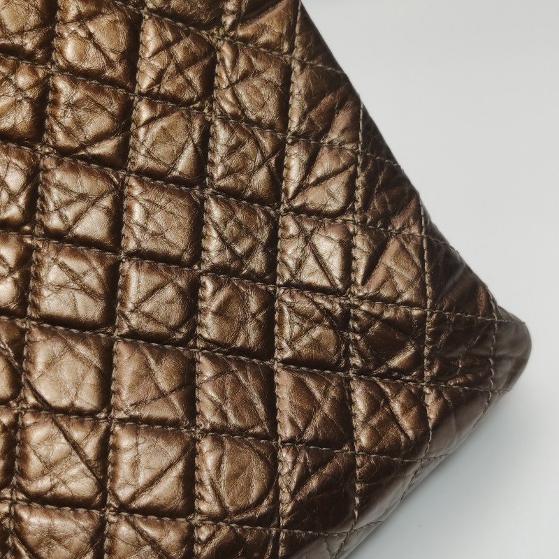 Chanel 2.55 Bag油蠟皮純色菱格絎縫矩形旋扣單肩包-20