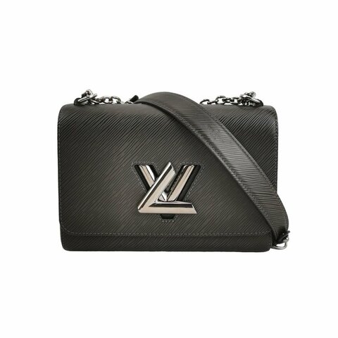 Louis Vuitton(LV)Twist中號牛皮水波紋LV旋轉鎖扣斜挎包單肩包