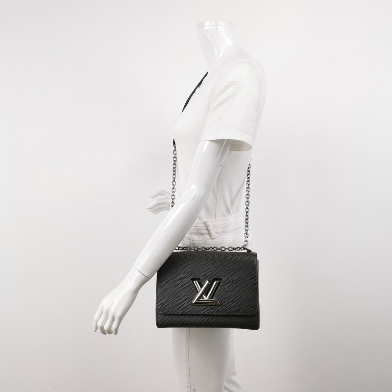 Louis Vuitton(LV)Twist中號牛皮水波紋LV旋轉鎖扣斜挎包單肩包-1