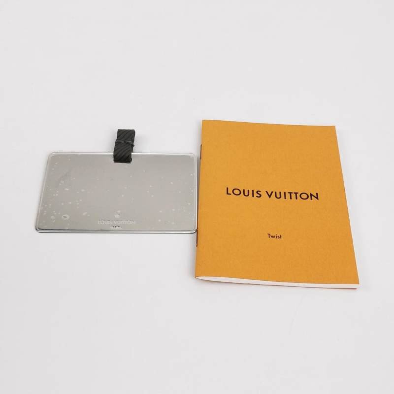 Louis Vuitton(LV)Twist中號牛皮水波紋LV旋轉鎖扣斜挎包單肩包-8