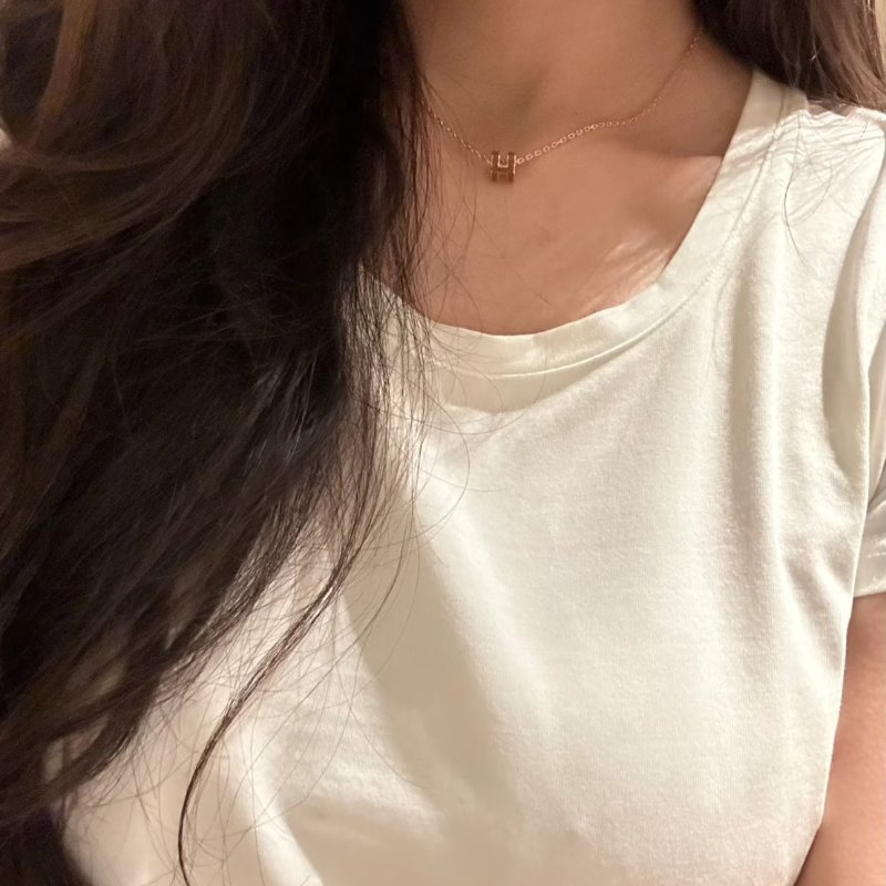 HERMES Mini pop H項鍊 - 新棕金-9