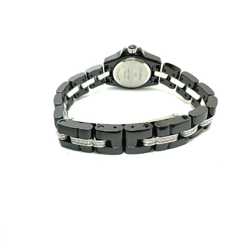 香奈兒 H5236 J12 XS 19毫米鑲鑽錶圈錶帶，石英機芯，陶瓷錶殼，女士腕錶，黑色，近全新-3