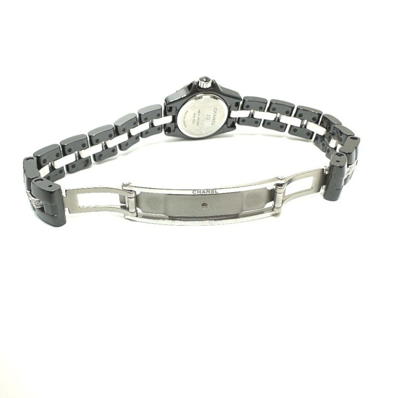 香奈兒 H5236 J12 XS 19毫米鑲鑽錶圈錶帶，石英機芯，陶瓷錶殼，女士腕錶，黑色，近全新-4