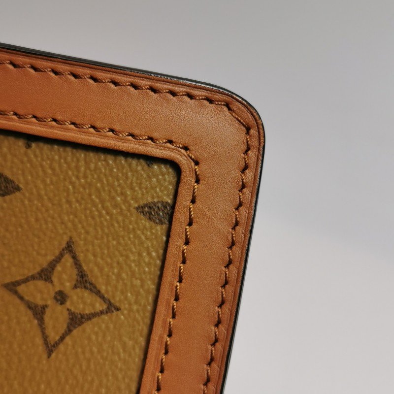 Louis Vuitton(LV)Dauphine達芙妮中號牛皮拼色Monogram印花LV搭扣單肩包晶片款-13