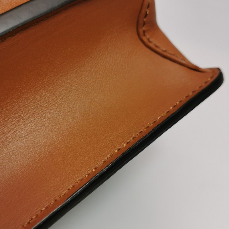 Louis Vuitton(LV)Dauphine達芙妮中號牛皮拼色Monogram印花LV搭扣單肩包晶片款-14