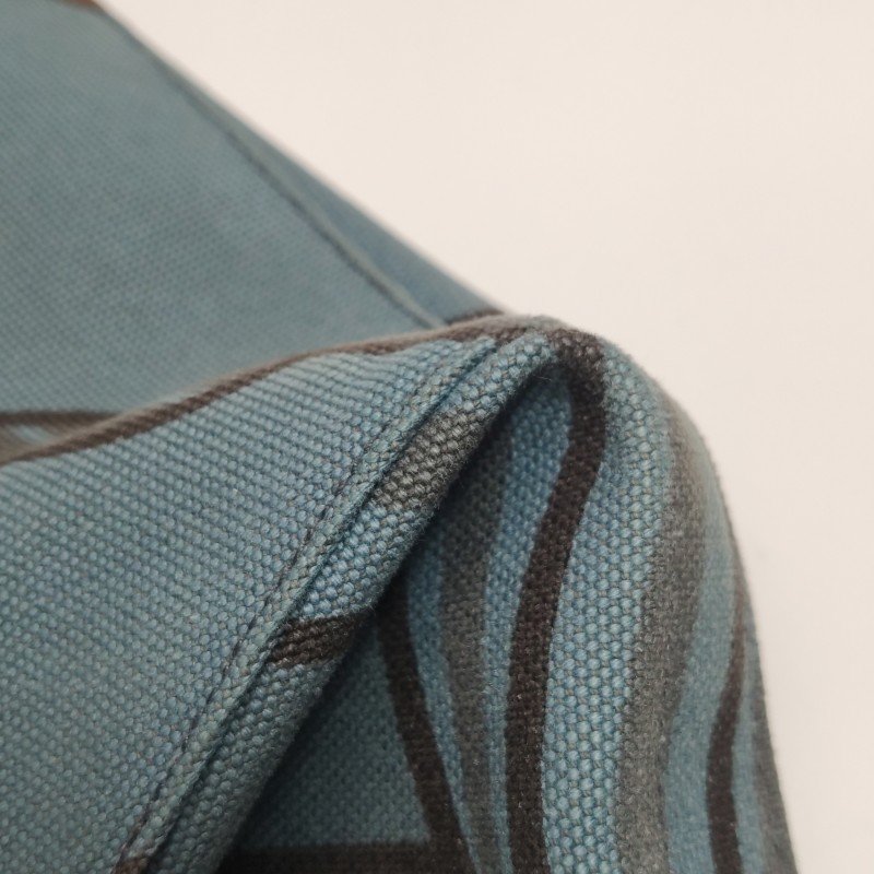 Hermes Steeple單肩包帆布Hunter牛皮藍色棕色框P刻-12