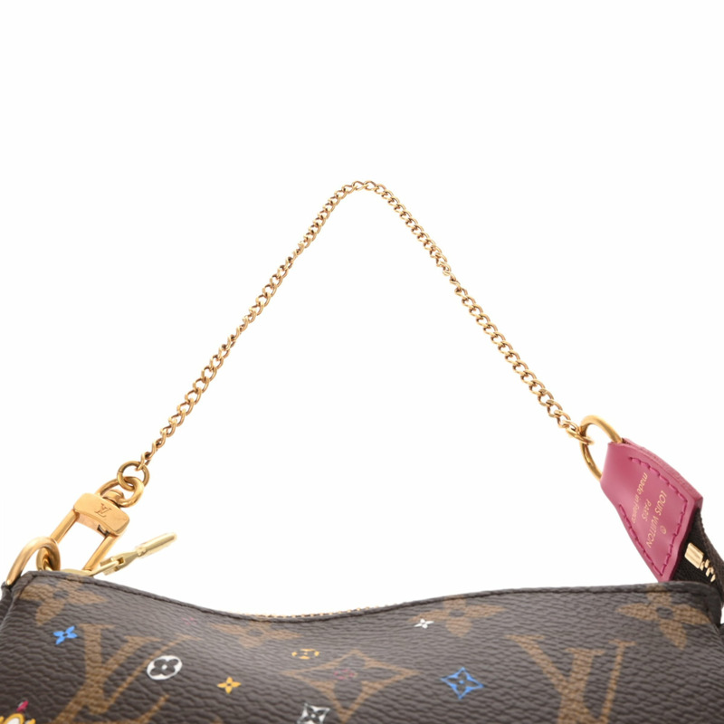 路易威登 (LOUIS VUITTON) 路易威登 Monogram Mini Pochette Accessoires Vivienne Brown M69752 女士帆布配件包 A 級二手 Ginzo-3