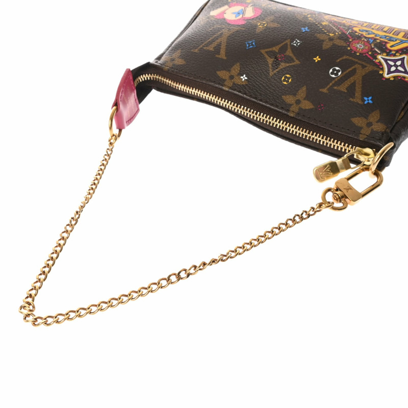 路易威登 (LOUIS VUITTON) 路易威登 Monogram Mini Pochette Accessoires Vivienne Brown M69752 女士帆布配件包 A 級二手 Ginzo-4