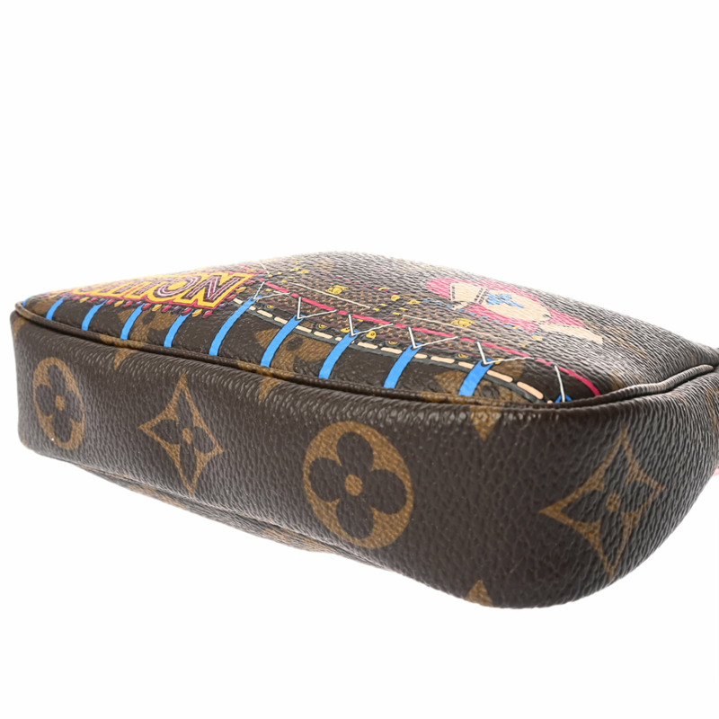 路易威登 (LOUIS VUITTON) 路易威登 Monogram Mini Pochette Accessoires Vivienne Brown M69752 女士帆布配件包 A 級二手 Ginzo-5