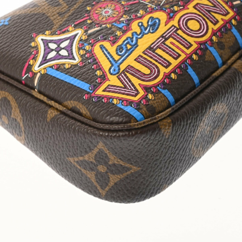 路易威登 (LOUIS VUITTON) 路易威登 Monogram Mini Pochette Accessoires Vivienne Brown M69752 女士帆布配件包 A 級二手 Ginzo-7