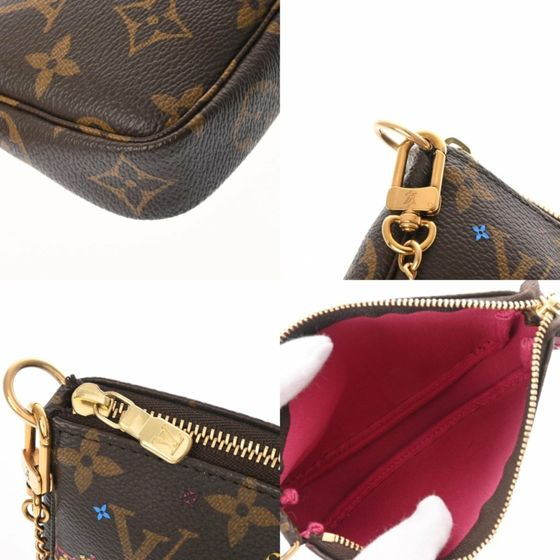 路易威登 (LOUIS VUITTON) 路易威登 Monogram Mini Pochette Accessoires Vivienne Brown M69752 女士帆布配件包 A 級二手 Ginzo-9
