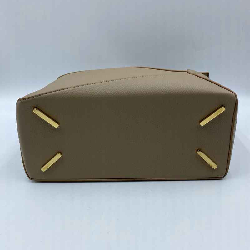 98新羅意威/Loewe Puzzle 沙色幾何包 中號，無附件-3