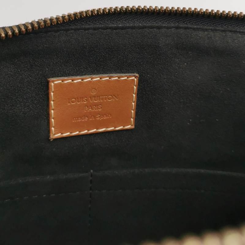 Louis Vuitton(LV)Pallas傳奇包大號牛皮Monogram印花V形拼色單肩包-7