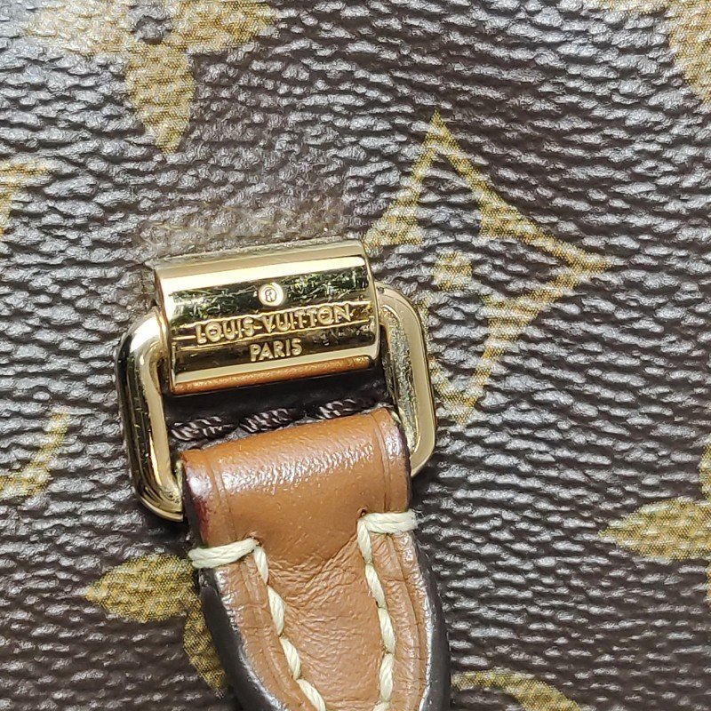 Louis Vuitton(LV)Pallas傳奇包大號牛皮Monogram印花V形拼色單肩包-15