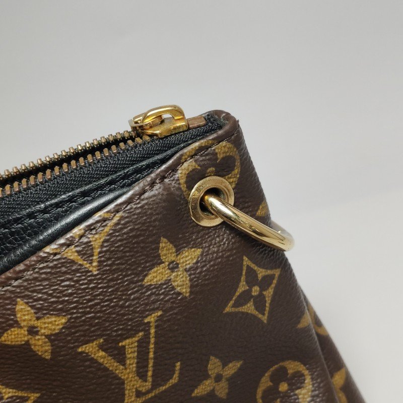 Louis Vuitton(LV)Pallas傳奇包大號牛皮Monogram印花V形拼色單肩包-20