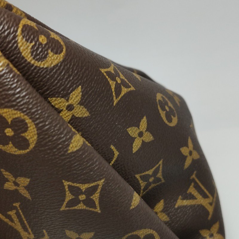 Louis Vuitton(LV)Pallas傳奇包大號牛皮Monogram印花V形拼色單肩包-21