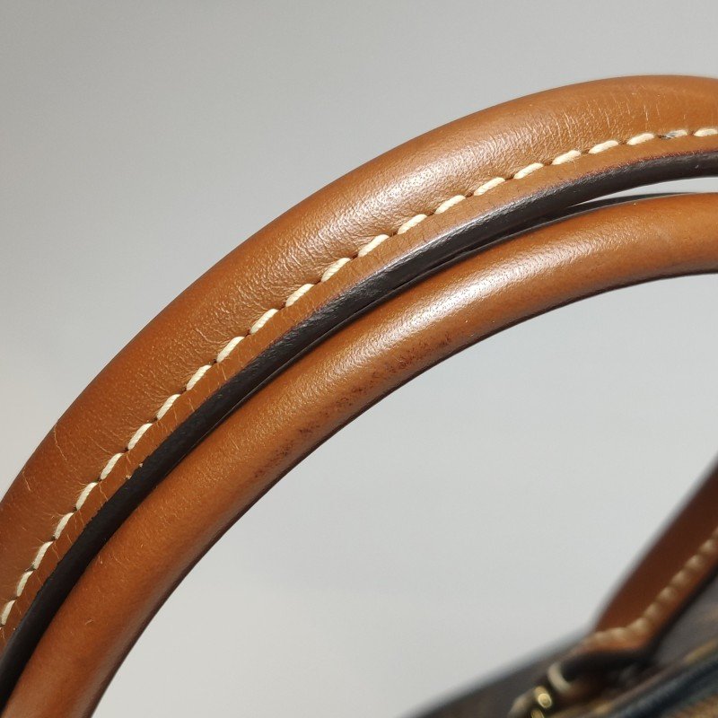 Louis Vuitton(LV)Pallas傳奇包大號牛皮Monogram印花V形拼色單肩包-23