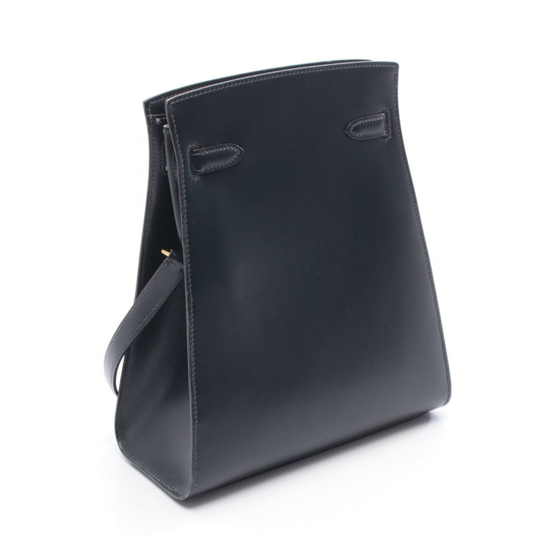 愛馬仕 Kelly Sports PM 單肩斜背包 S 011099CC 皮革 藍色靛藍 GHW-1